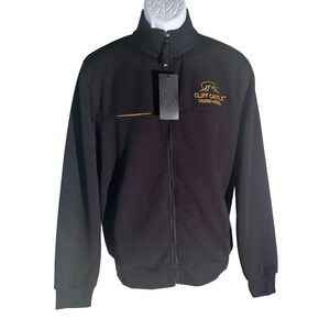 Cliff Castle Casino Hotel Long Sleeve Full Zip Sweater Fleece Black XL NWT